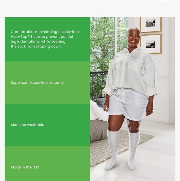 2 pairs, NEW Smart Knit Diabetic knit seamless socks, Men's or Womens LARGE, - Picture 8 of 8